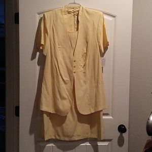 Yellow 2 piece dress set